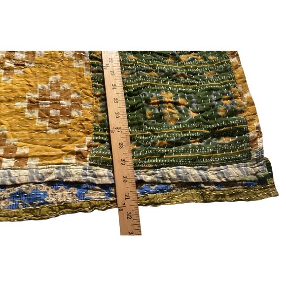 Kantha Bae Free Size Boxy traditional running stitch repurposed vintage textiles - Picture 4 of 7